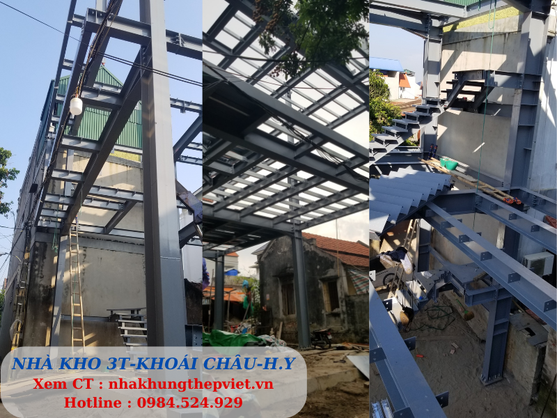 nhà kho,nhà kho 2 tầng, nhà kho 3 tầng, nhà khung thép, nhà khung sắt, nhà thép, nhà nâng tầng, nâng tầng nhà thép, cải tạo nhà, cải tạo nhà khung thép