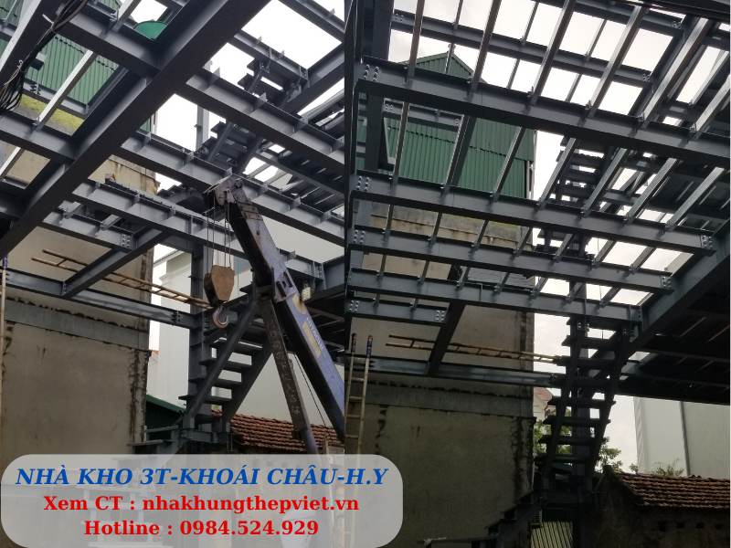 nhà kho,nhà kho 2 tầng, nhà kho 3 tầng, nhà khung thép, nhà khung sắt, nhà thép, nhà nâng tầng, nâng tầng nhà thép, cải tạo nhà, cải tạo nhà khung thép