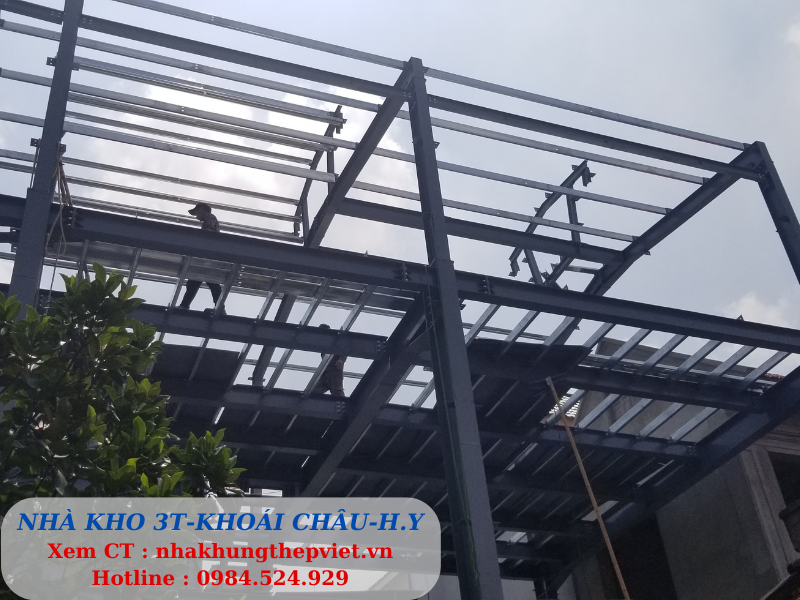 nhà kho,nhà kho 2 tầng, nhà kho 3 tầng, nhà khung thép, nhà khung sắt, nhà thép, nhà nâng tầng, nâng tầng nhà thép, cải tạo nhà, cải tạo nhà khung thép