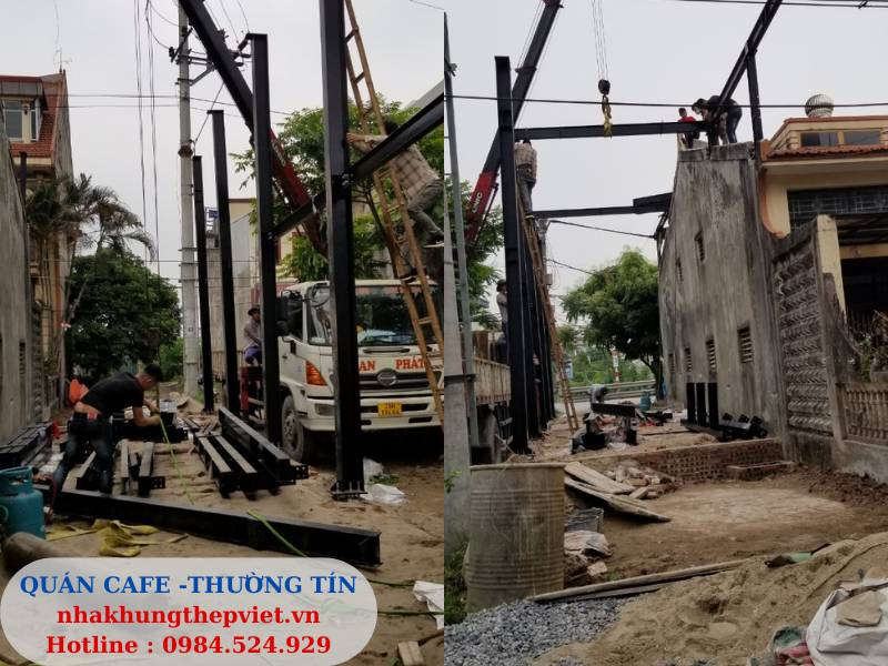 nhà khung thép, cơi nới vật liệu nhẹ, coi noi, vat lieu nhe, nhà khung thép 1 tầng, 2 tầng, quán cafe