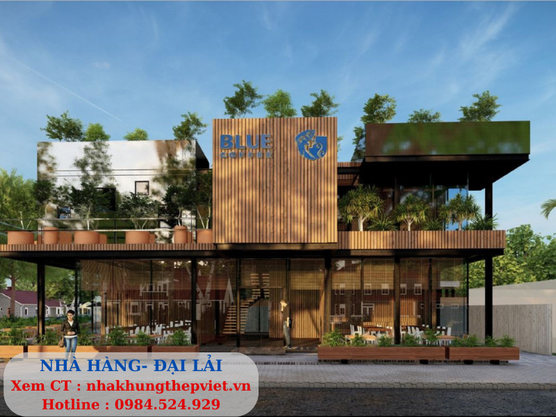 nhà khung thép nhà hàng, nhà khung thép, nhà hàng khung thép, khung thép nhà hàng, khung thép quán cafe, cafe khung thép, nhà khung thép quán cafe