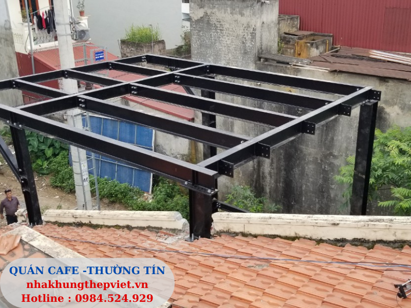 nhà khung thép, cơi nới vật liệu nhẹ, coi noi, vat lieu nhe, nhà khung thép 1 tầng, 2 tầng, quán cafe