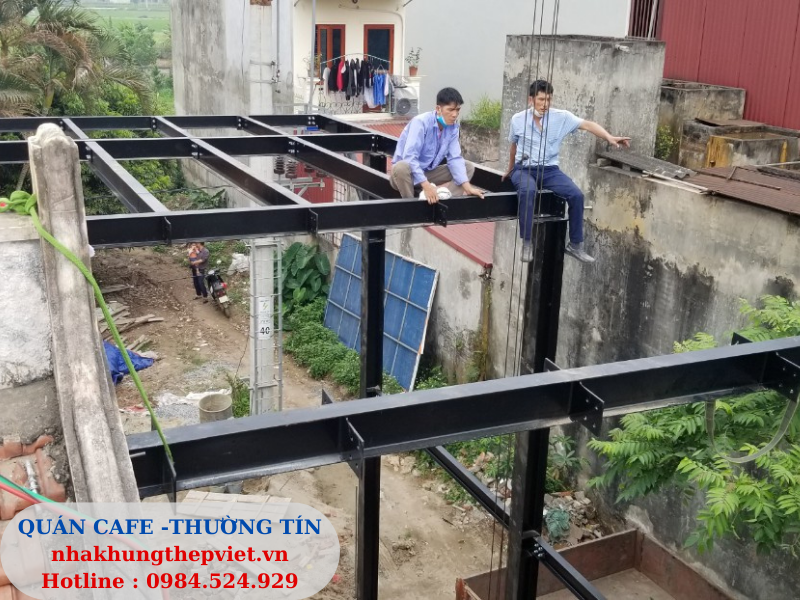 nhà khung thép, cơi nới vật liệu nhẹ, coi noi, vat lieu nhe, nhà khung thép 1 tầng, 2 tầng, quán cafe