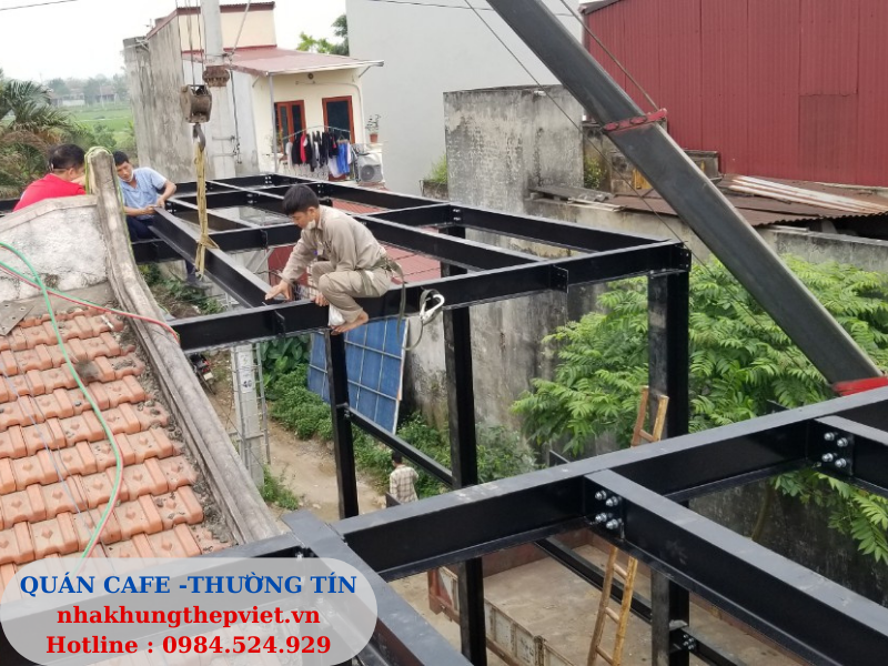 nhà khung thép, cơi nới vật liệu nhẹ, coi noi, vat lieu nhe, nhà khung thép 1 tầng, 2 tầng, quán cafe