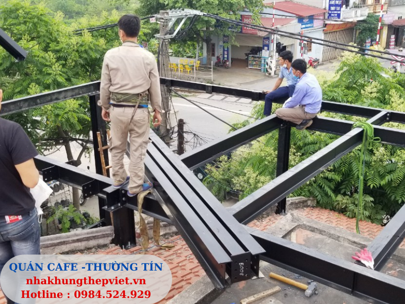 nhà khung thép, cơi nới vật liệu nhẹ, coi noi, vat lieu nhe, nhà khung thép 1 tầng, 2 tầng, quán cafe