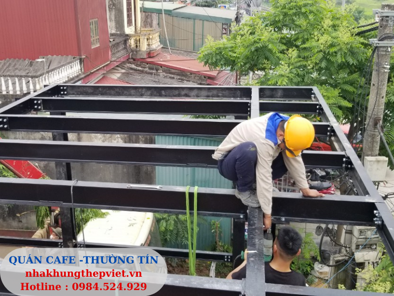 nhà khung thép, cơi nới vật liệu nhẹ, coi noi, vat lieu nhe, nhà khung thép 1 tầng, 2 tầng, quán cafe