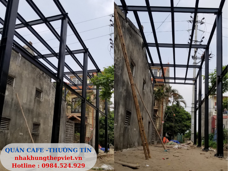 nhà khung thép, cơi nới vật liệu nhẹ, coi noi, vat lieu nhe, nhà khung thép 1 tầng, 2 tầng, quán cafe