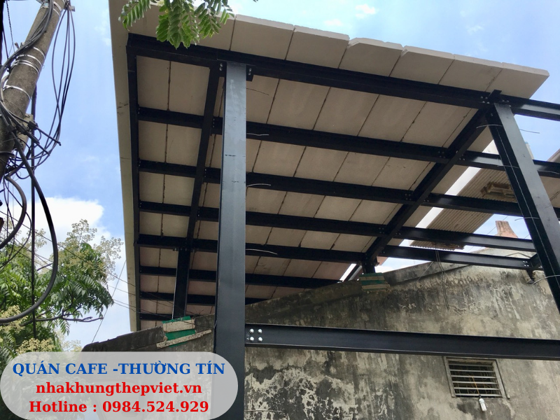 nhà khung thép, cơi nới vật liệu nhẹ, coi noi, vat lieu nhe, nhà khung thép 1 tầng, 2 tầng, quán cafe