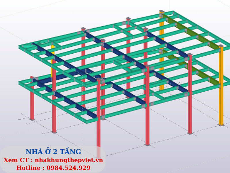 nhà kết cấu thép 2 tầng, nhà khung thép, nhà kết cấu thép, cải tạo nhà 2 tầng, cải tạo nhà khung thép, vật liệu nhẹ, ALC, alc,